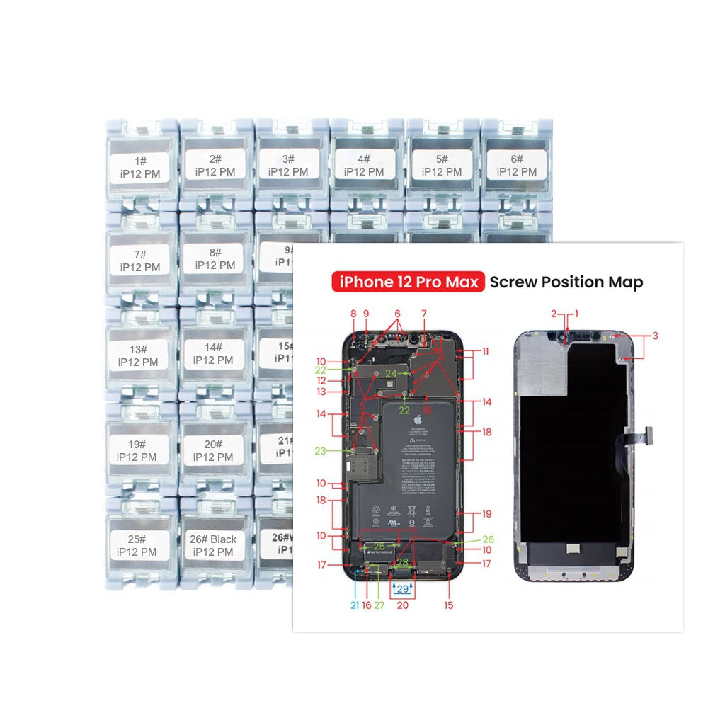 Full Set Screws Replacement Part for iPhone 12 Pro Max Full Set Screws Replacement Part for iPhone 12 Pro Max